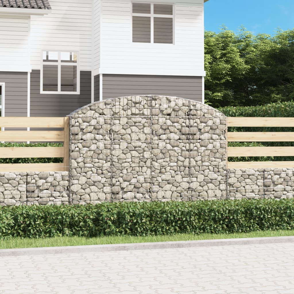 Klenutý gabionový koš 200 x 30 x 140/160 cm pozinkované železo