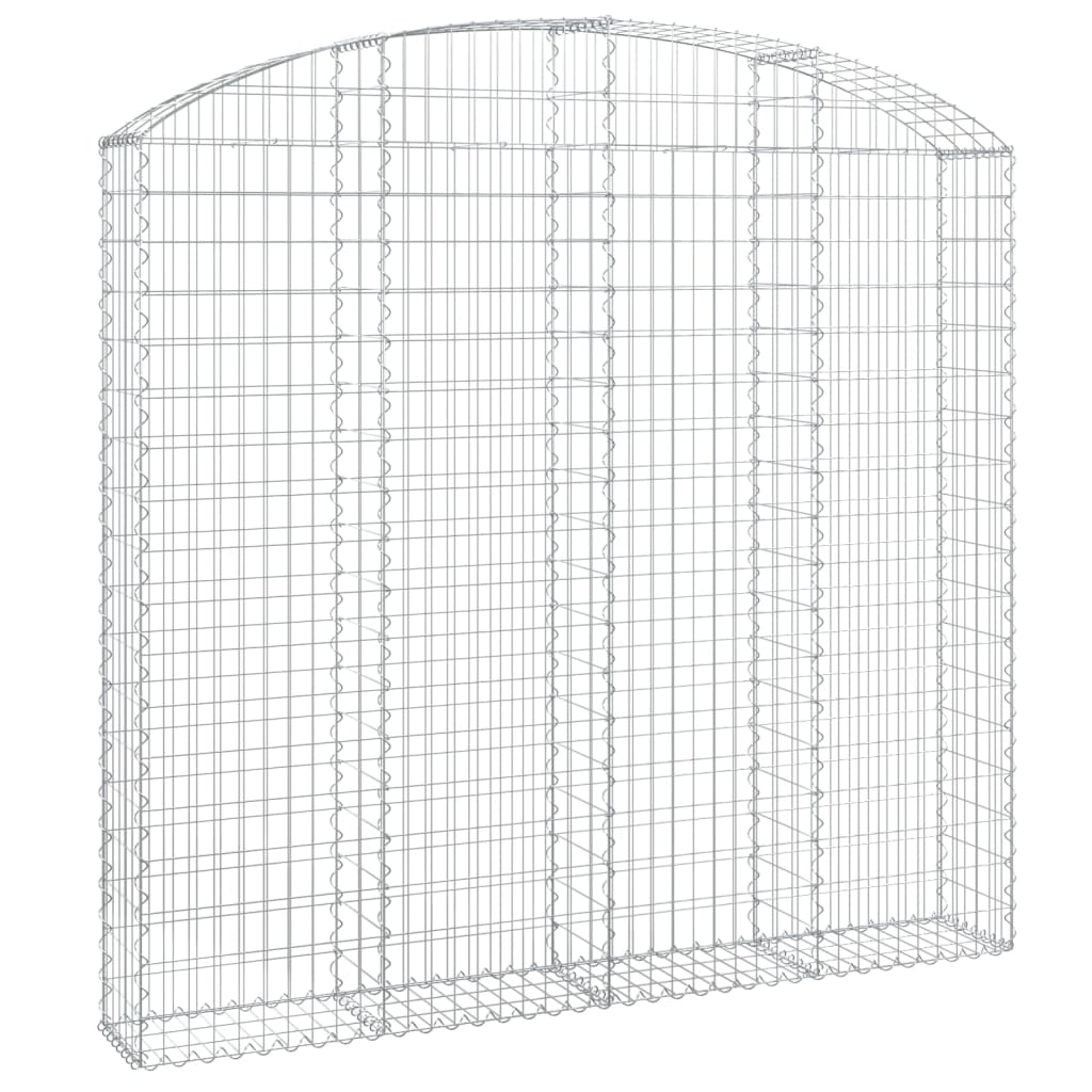 Klenutý gabionový koš 200 x 30 x 180/200 cm pozinkované železo