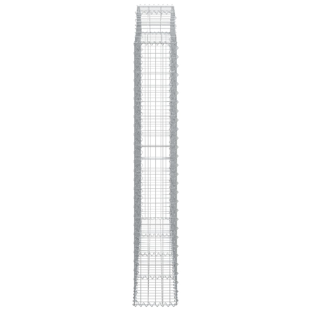 Klenutý gabionový koš 200 x 30 x 180/200 cm pozinkované železo