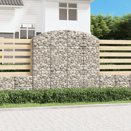 Klenutý gabionový koš 200 x 30 x 180/200 cm pozinkované železo