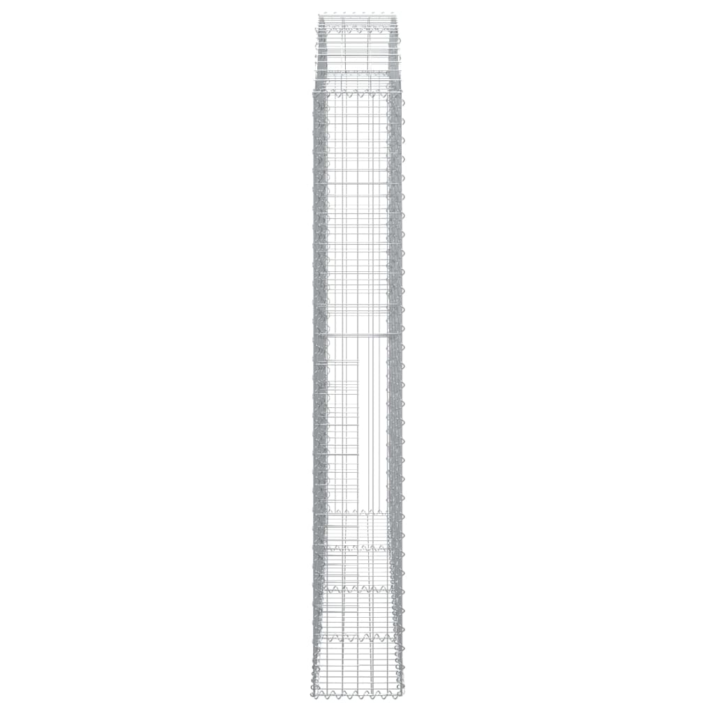 Klenutý gabionový koš 200 x 30 x 200/220 cm pozinkované železo