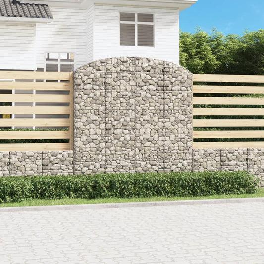 Klenutý gabionový koš 200 x 30 x 200/220 cm pozinkované železo