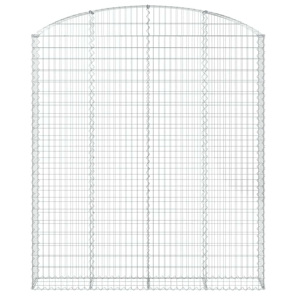 Klenutý gabionový koš 200 x 30 x 220/240 cm pozinkované železo