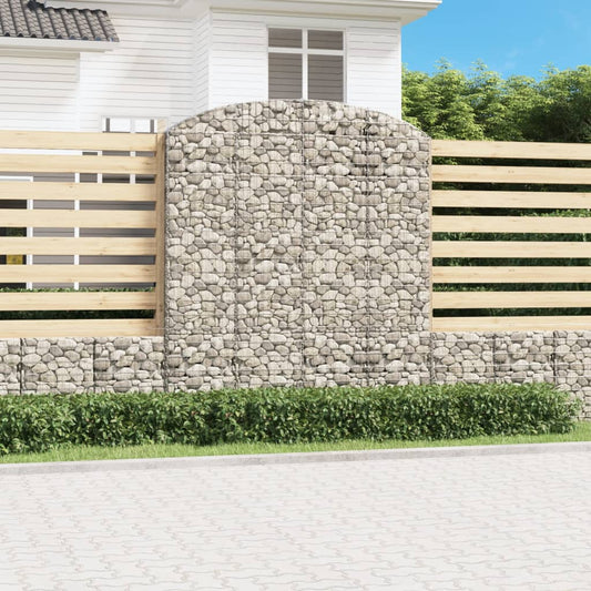 Klenutý gabionový koš 200 x 30 x 220/240 cm pozinkované železo