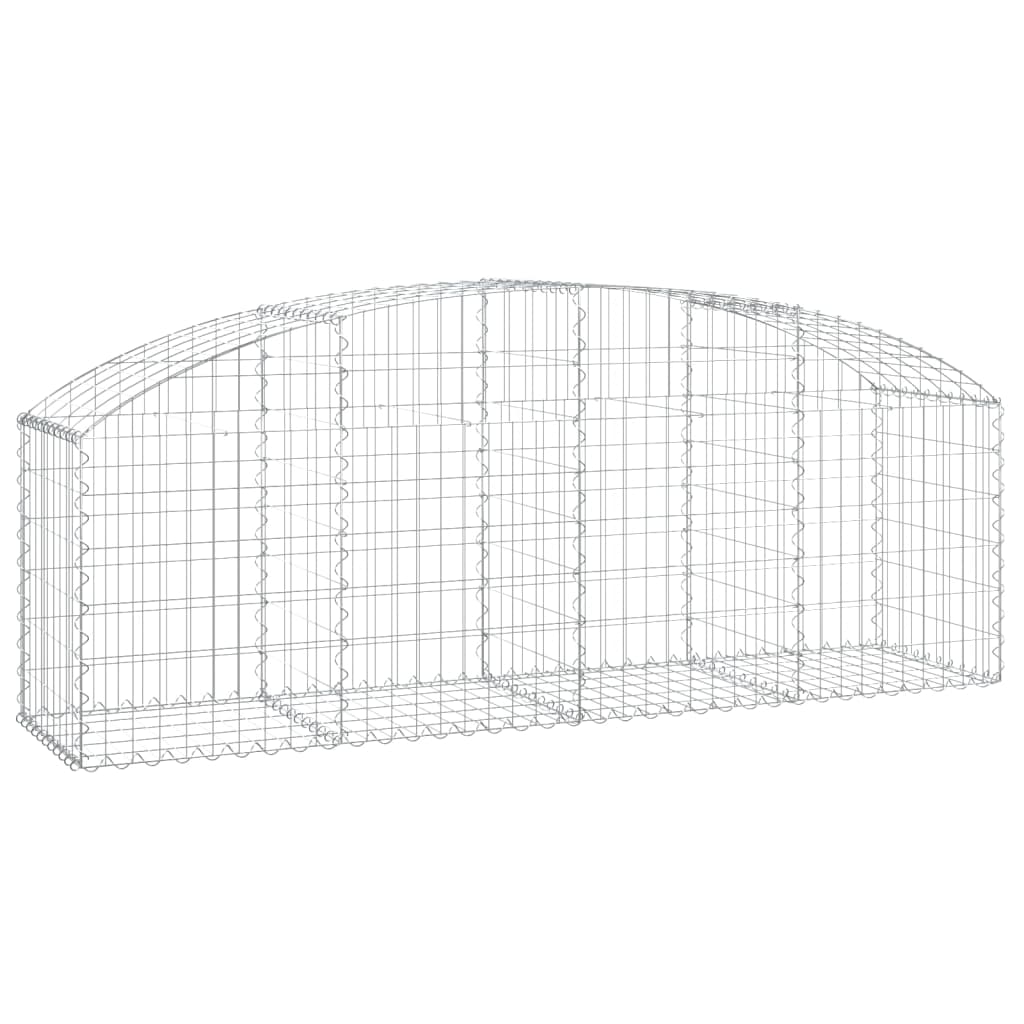 Klenutý gabionový koš 200 x 50 x 60/80 cm pozinkované železo