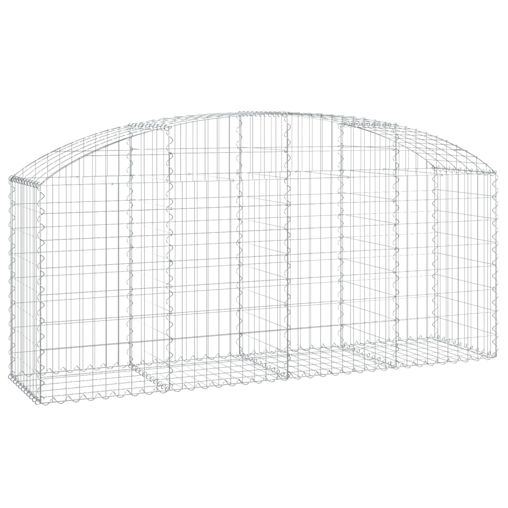 Klenutý gabionový koš 200 x 50 x 80/100 cm pozinkované železo