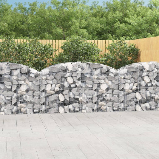 Klenutý gabionový koš 200 x 50 x 100/120 cm pozinkované železo