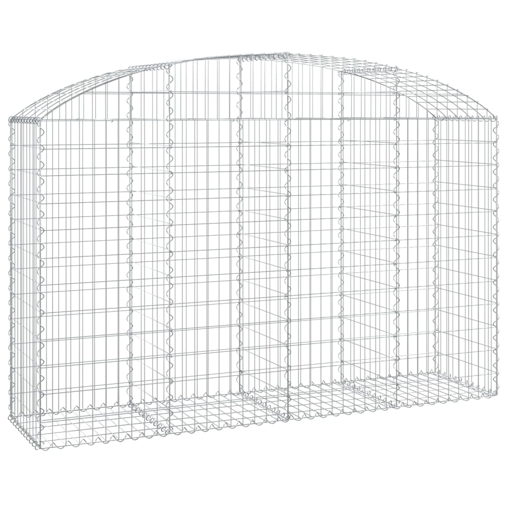 Klenutý gabionový koš 200 x 50 x 120/140 cm pozinkované železo