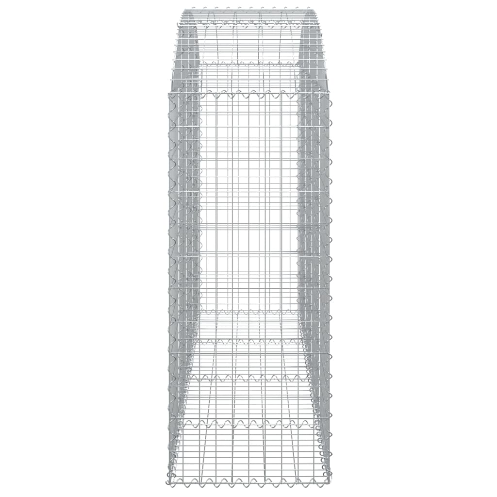 Klenutý gabionový koš 200 x 50 x 120/140 cm pozinkované železo