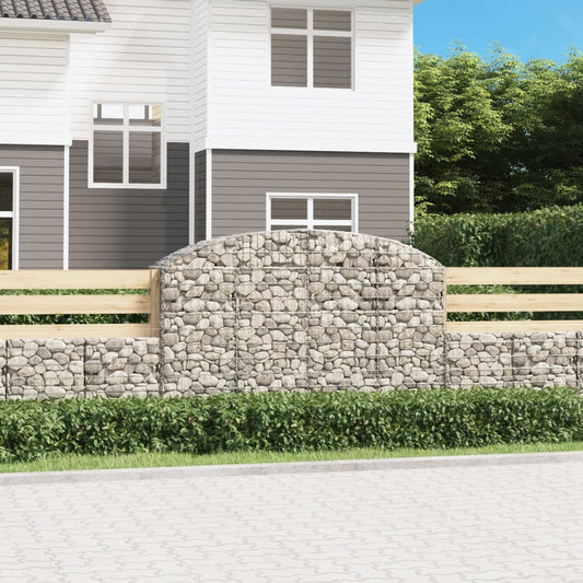 Klenutý gabionový koš 200 x 50 x 120/140 cm pozinkované železo