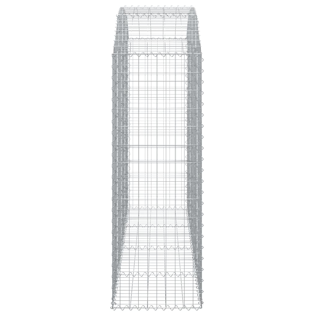 Klenutý gabionový koš 200 x 50 x 140/160 cm pozinkované železo