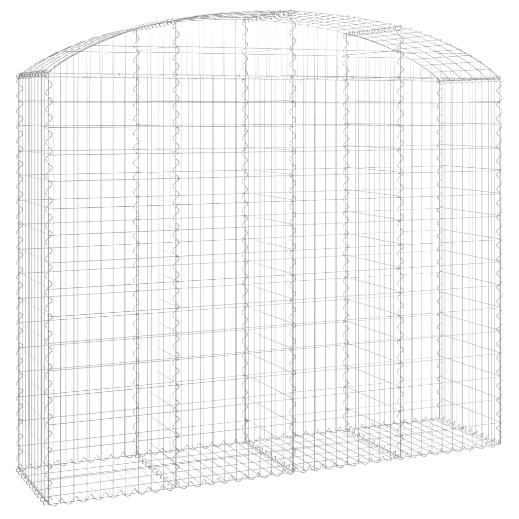 Klenutý gabionový koš 200 x 50 x 160/180 cm pozinkované železo