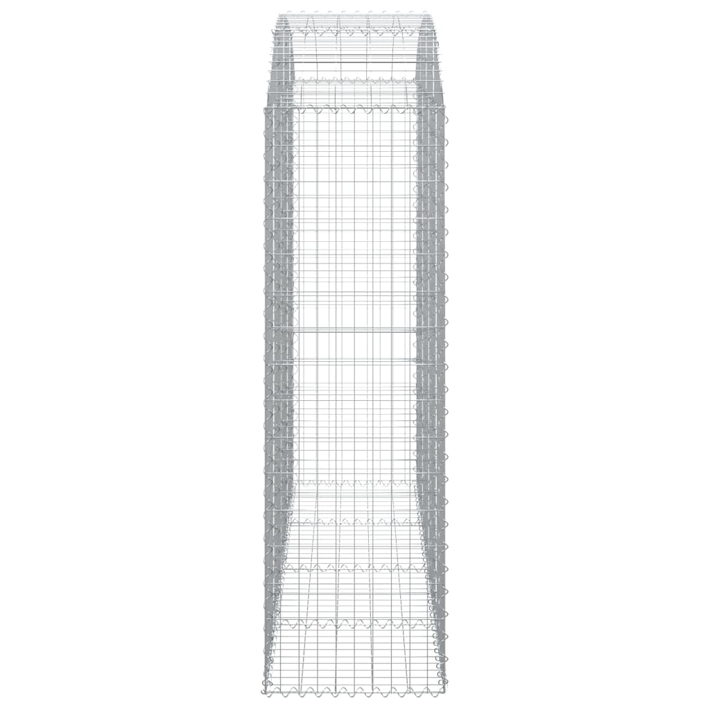 Klenutý gabionový koš 200 x 50 x 160/180 cm pozinkované železo