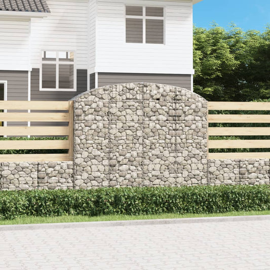 Klenutý gabionový koš 200 x 50 x 160/180 cm pozinkované železo