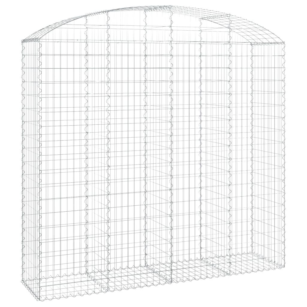 Klenutý gabionový koš 200 x 50 x 180/200 cm pozinkované železo