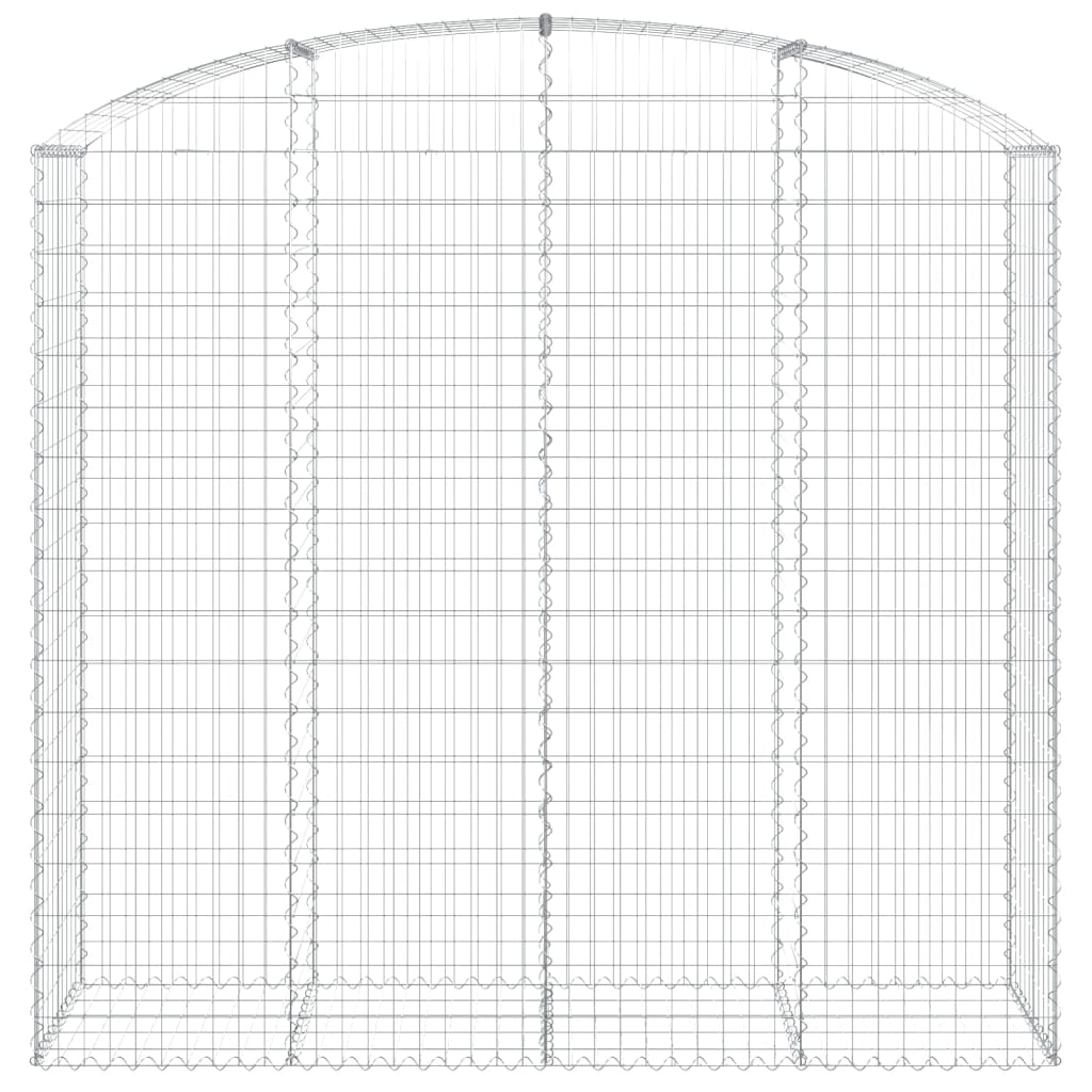 Klenutý gabionový koš 200 x 50 x 180/200 cm pozinkované železo