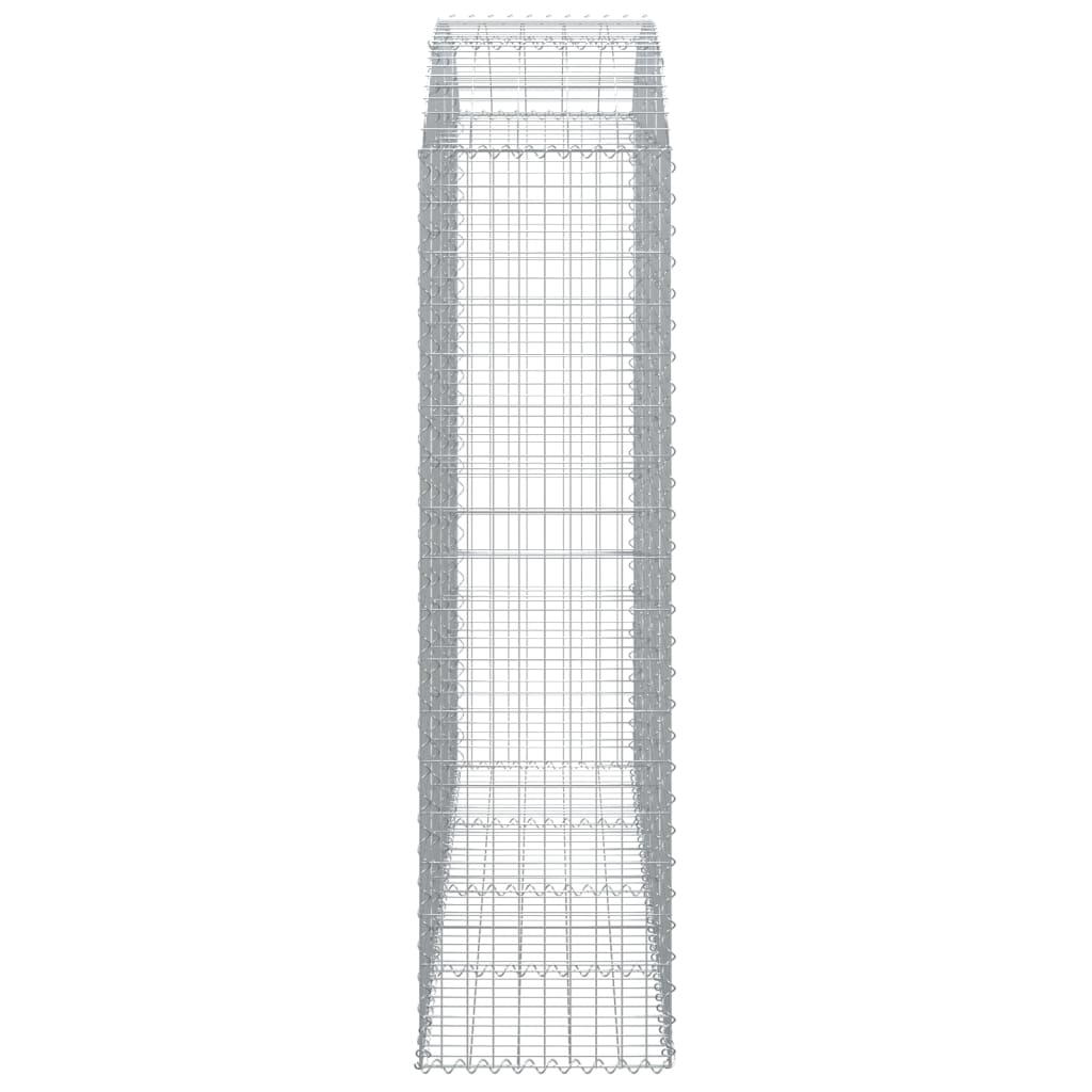 Klenutý gabionový koš 200 x 50 x 180/200 cm pozinkované železo
