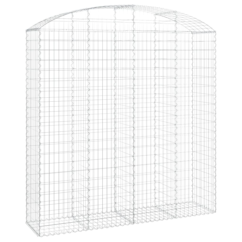 Klenutý gabionový koš 200 x 50 x 200/220 cm pozinkované železo
