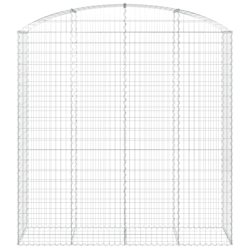 Klenutý gabionový koš 200 x 50 x 200/220 cm pozinkované železo