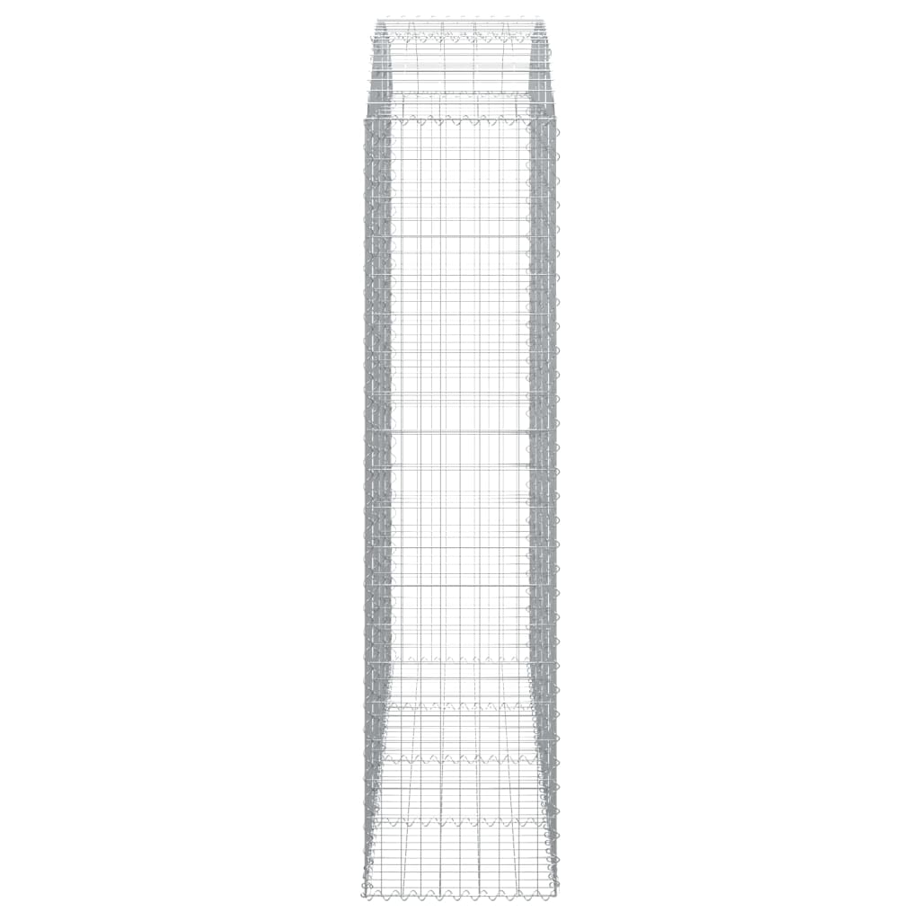 Klenutý gabionový koš 200 x 50 x 200/220 cm pozinkované železo