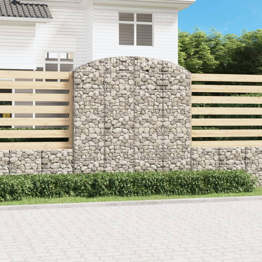Klenutý gabionový koš 200 x 50 x 200/220 cm pozinkované železo