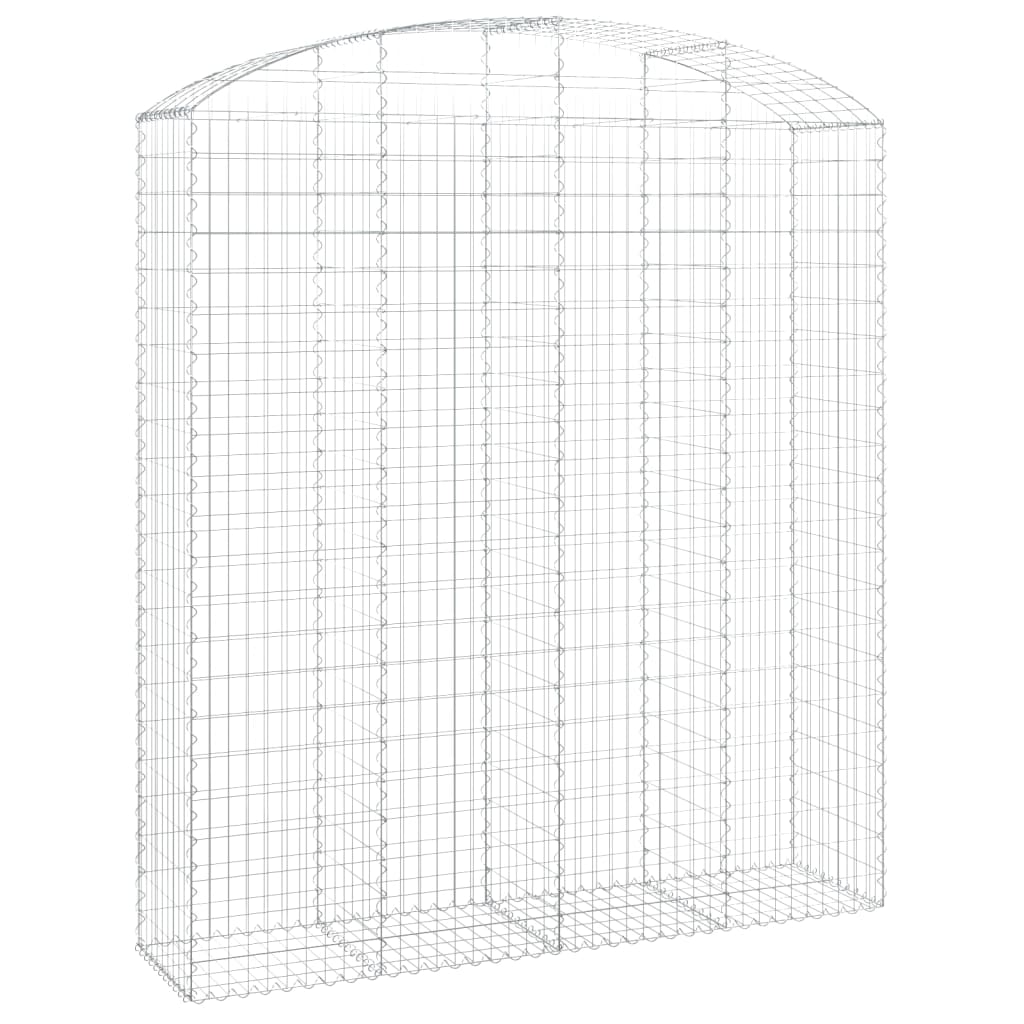 Klenutý gabionový koš 200 x 50 x 220/240 cm pozinkované železo