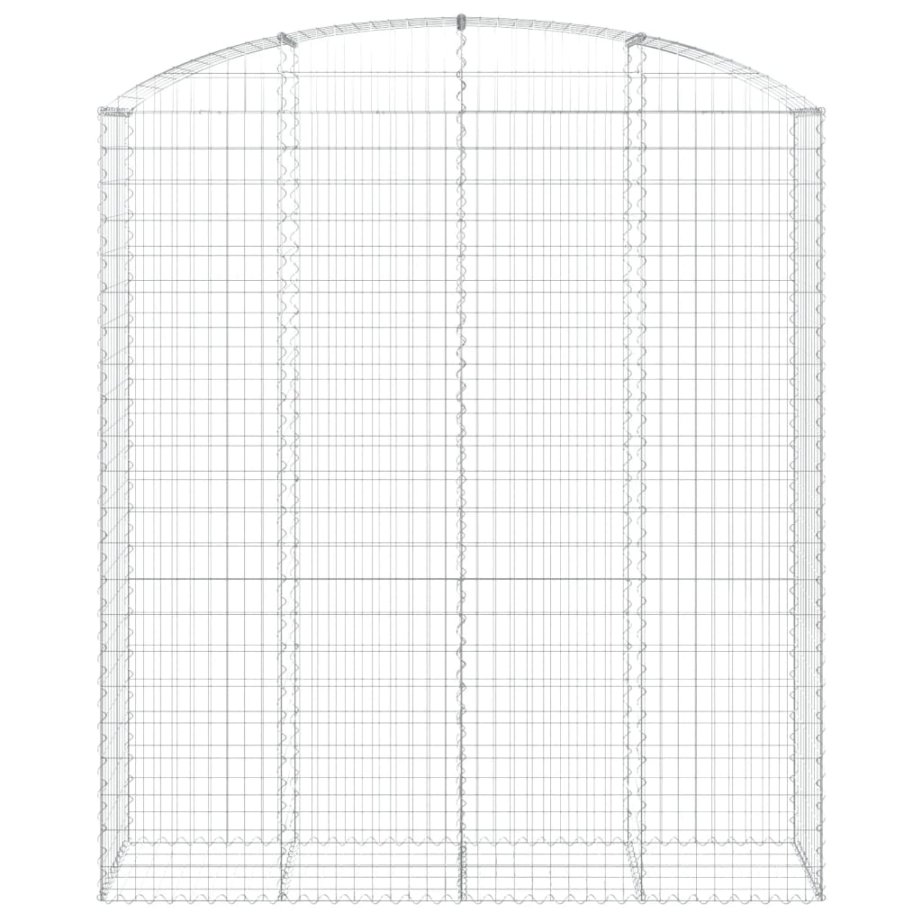 Klenutý gabionový koš 200 x 50 x 220/240 cm pozinkované železo