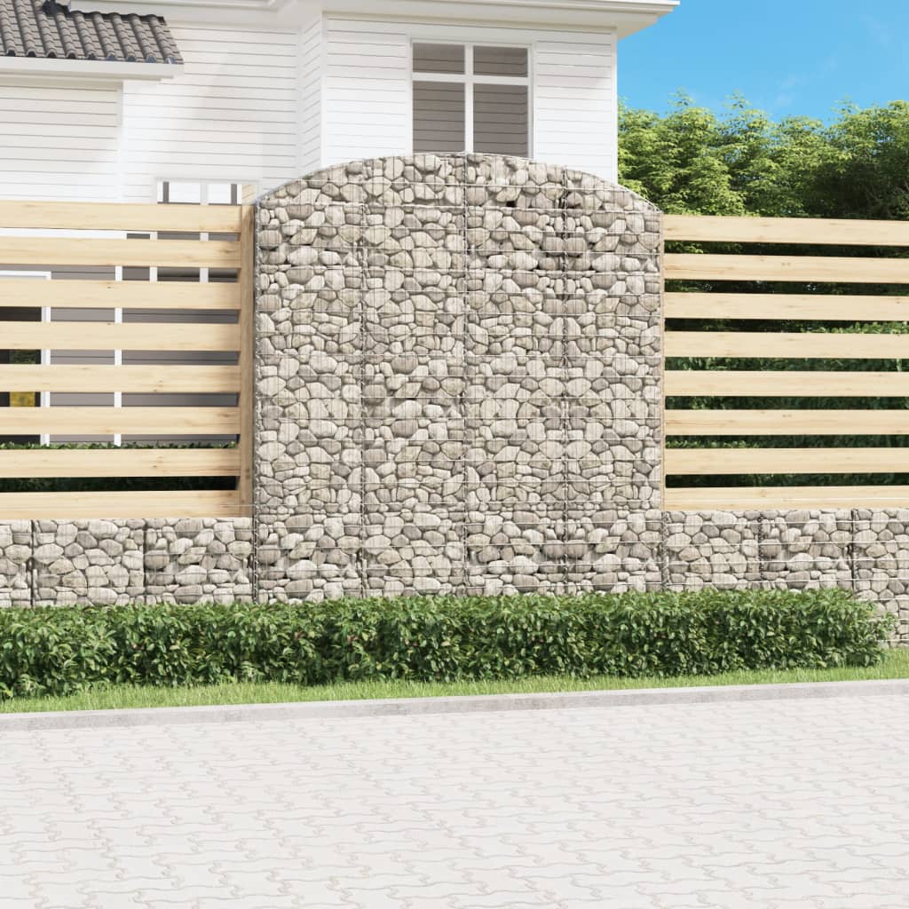 Klenutý gabionový koš 200 x 50 x 220/240 cm pozinkované železo