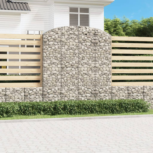 Klenutý gabionový koš 200 x 50 x 220/240 cm pozinkované železo
