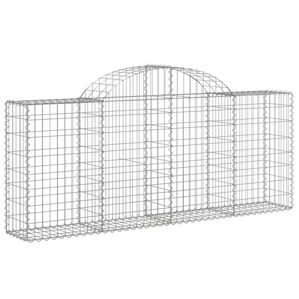 Klenutý gabionový koš 200 x 30 x 80/100 cm pozinkované železo