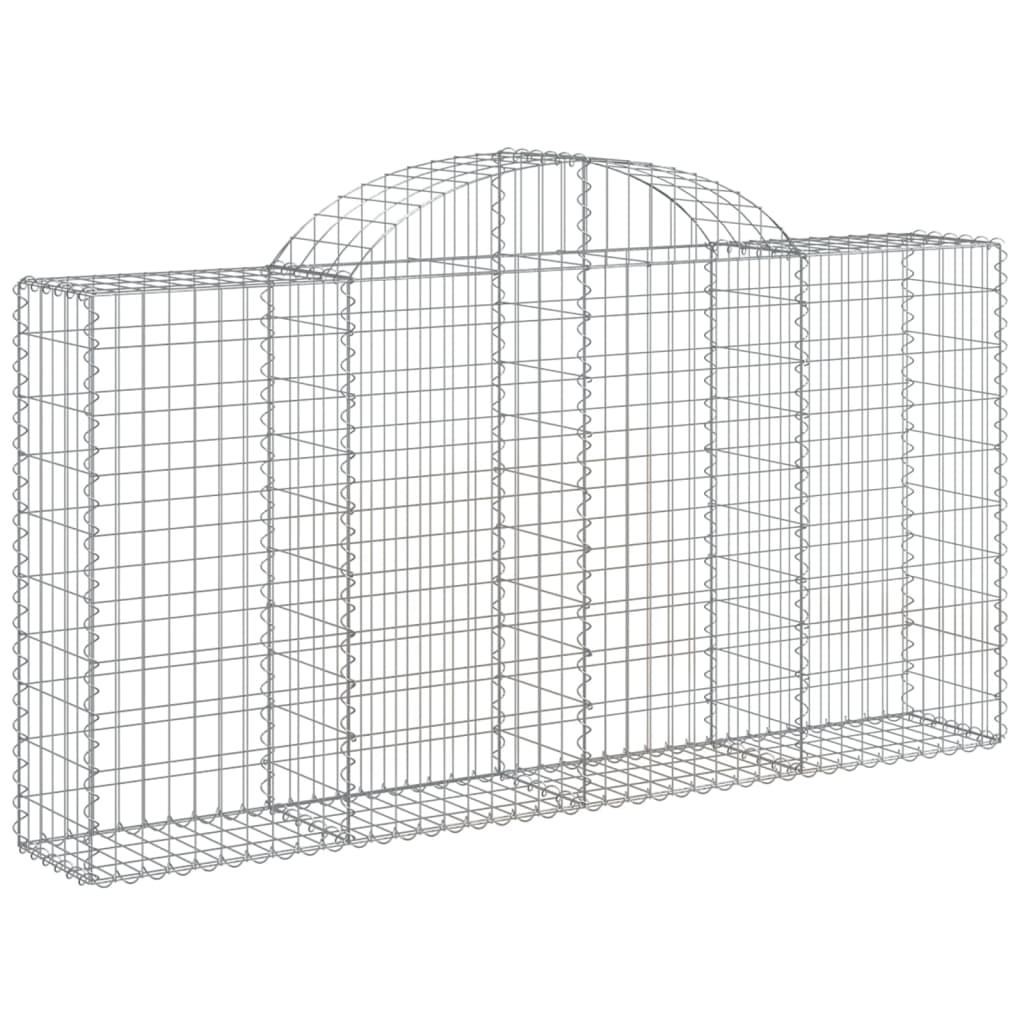Klenutý gabionový koš 200 x 30 x 100/120 cm pozinkované železo