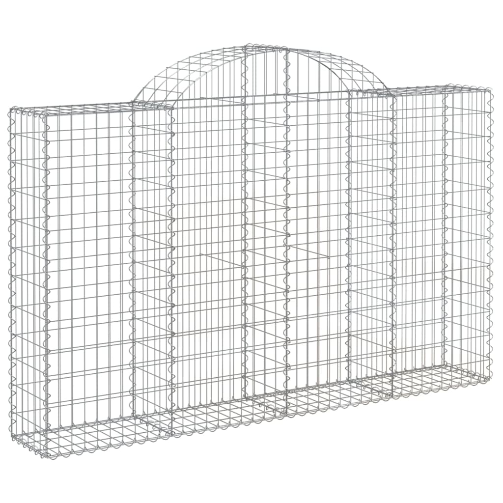 Klenutý gabionový koš 200 x 30 x 120/140 cm pozinkované železo