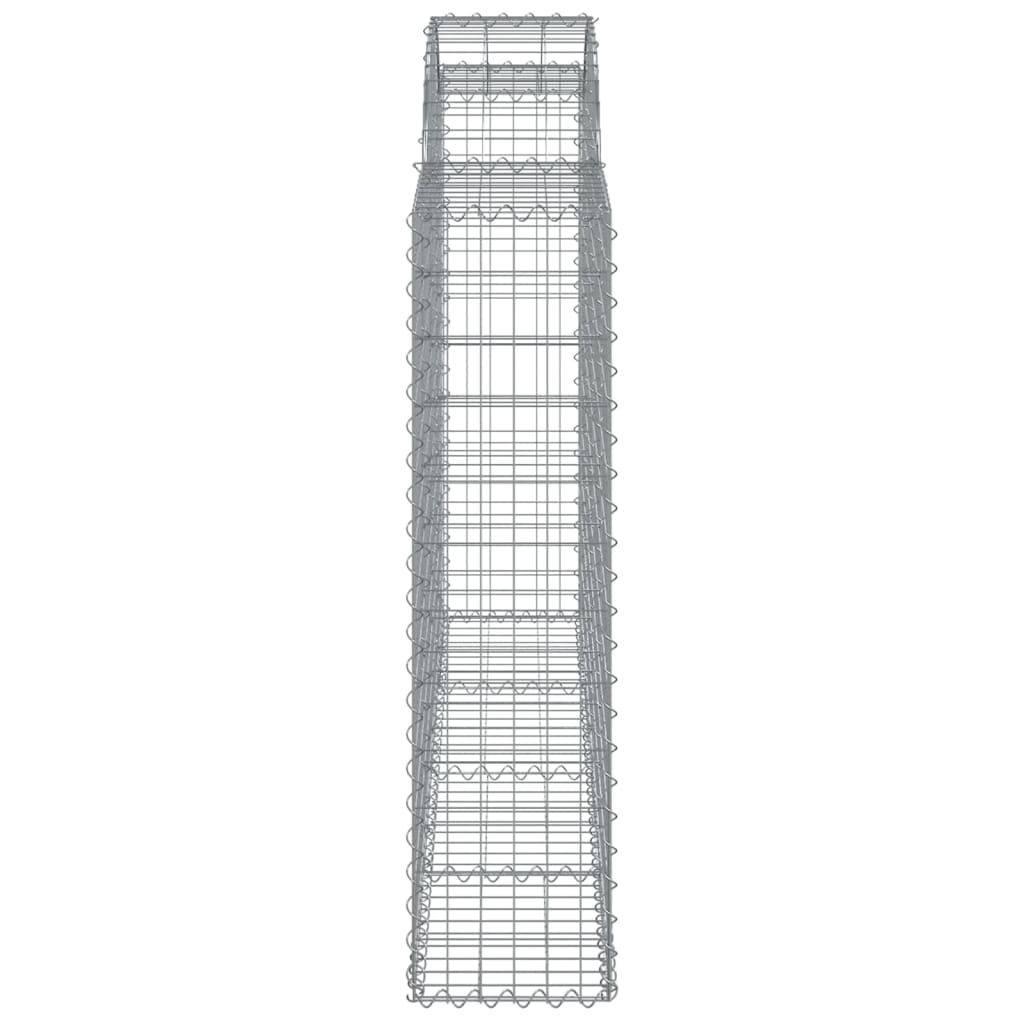 Klenutý gabionový koš 200 x 30 x 120/140 cm pozinkované železo