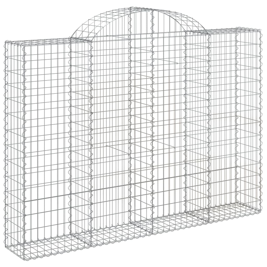 Klenutý gabionový koš 200 x 30 x 140/160 cm pozinkované železo