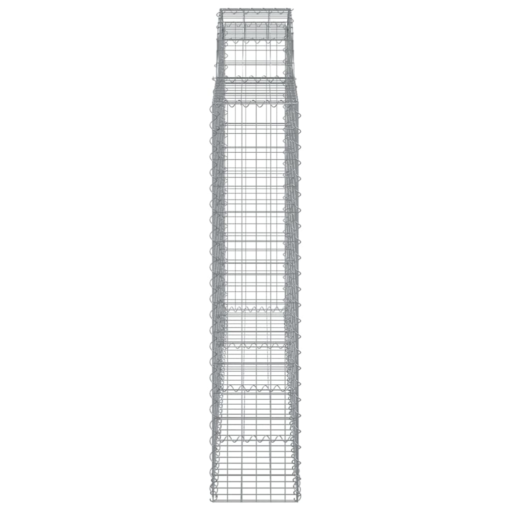 Klenutý gabionový koš 200 x 30 x 140/160 cm pozinkované železo