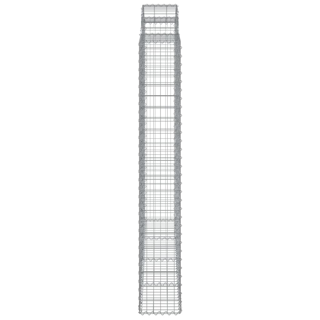 Klenutý gabionový koš 200 x 30 x 200/220 cm pozinkované železo
