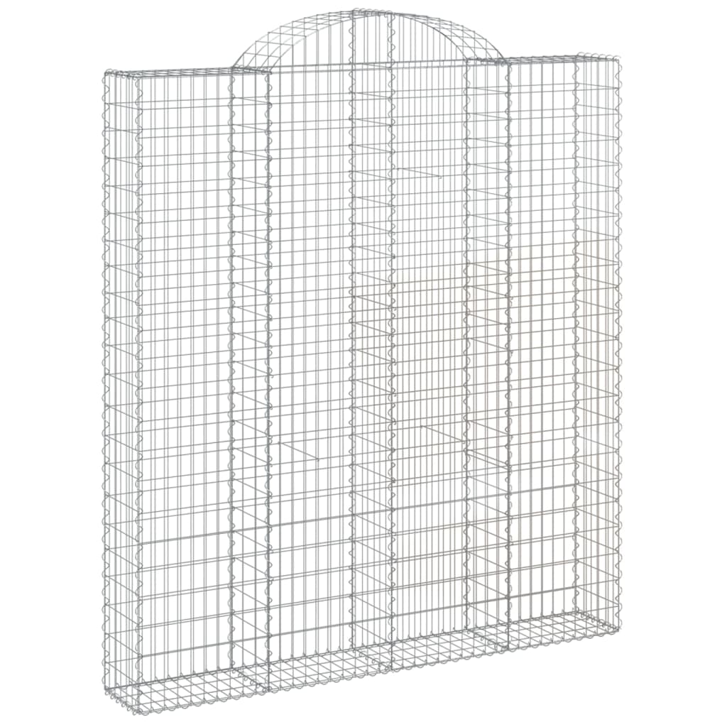 Klenutý gabionový koš 200 x 30 x 220/240 cm pozinkované železo