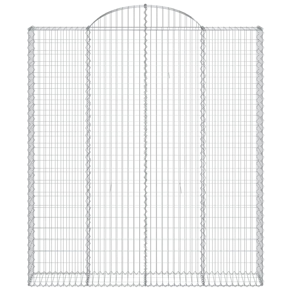 Klenutý gabionový koš 200 x 30 x 220/240 cm pozinkované železo