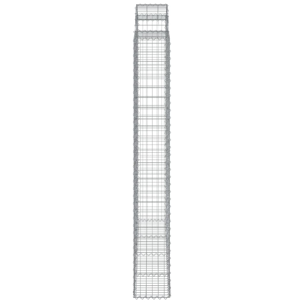 Klenutý gabionový koš 200 x 30 x 220/240 cm pozinkované železo