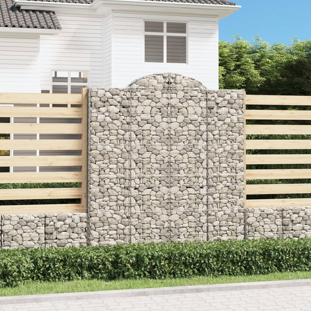 Klenutý gabionový koš 200 x 30 x 220/240 cm pozinkované železo
