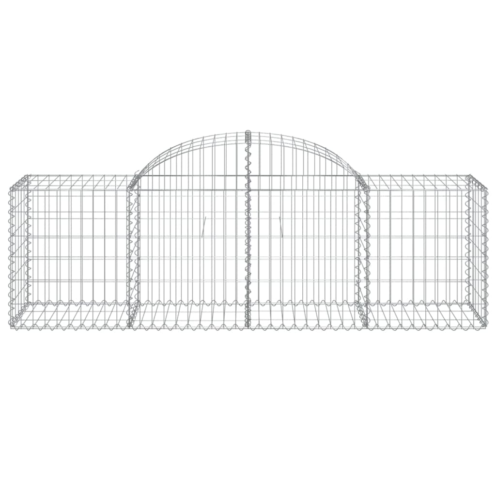 Klenutý gabionový koš 200 x 50 x 60/80 cm pozinkované železo