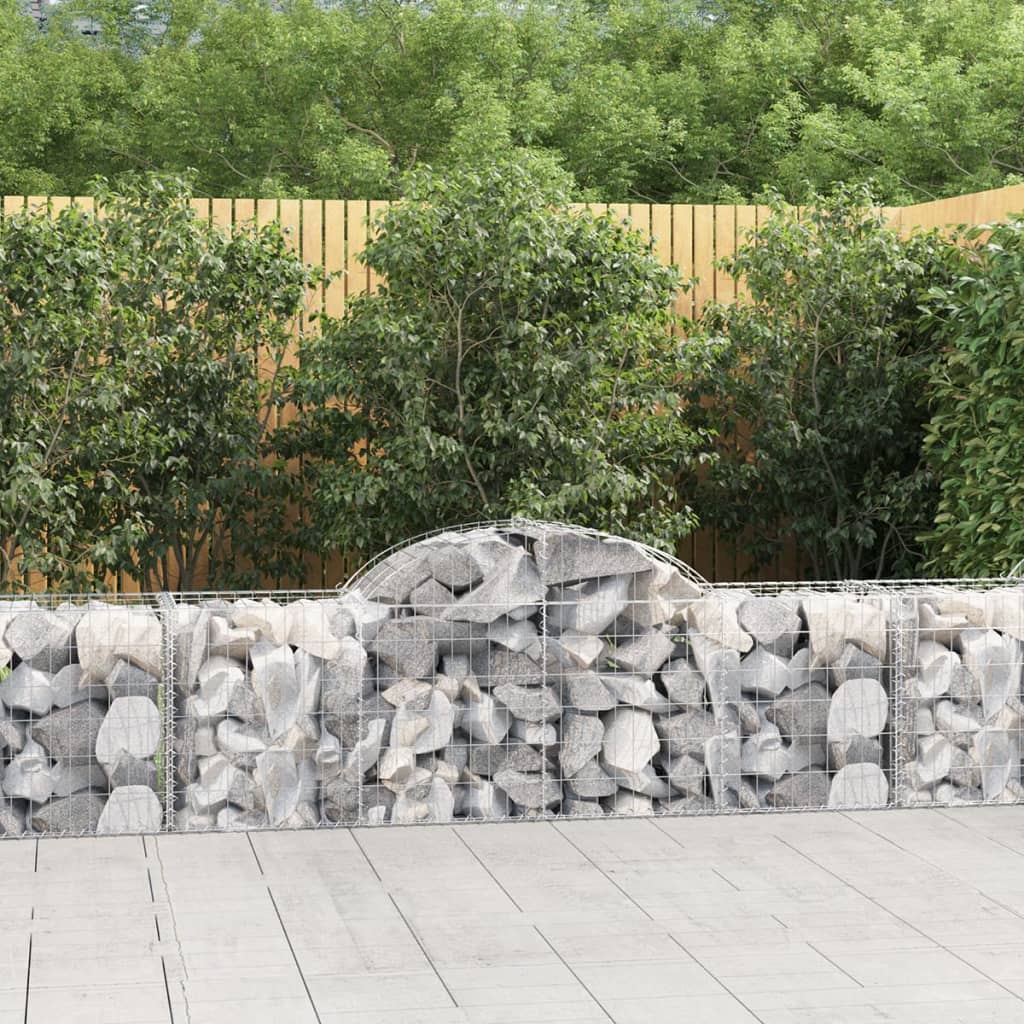 Klenutý gabionový koš 200 x 50 x 60/80 cm pozinkované železo