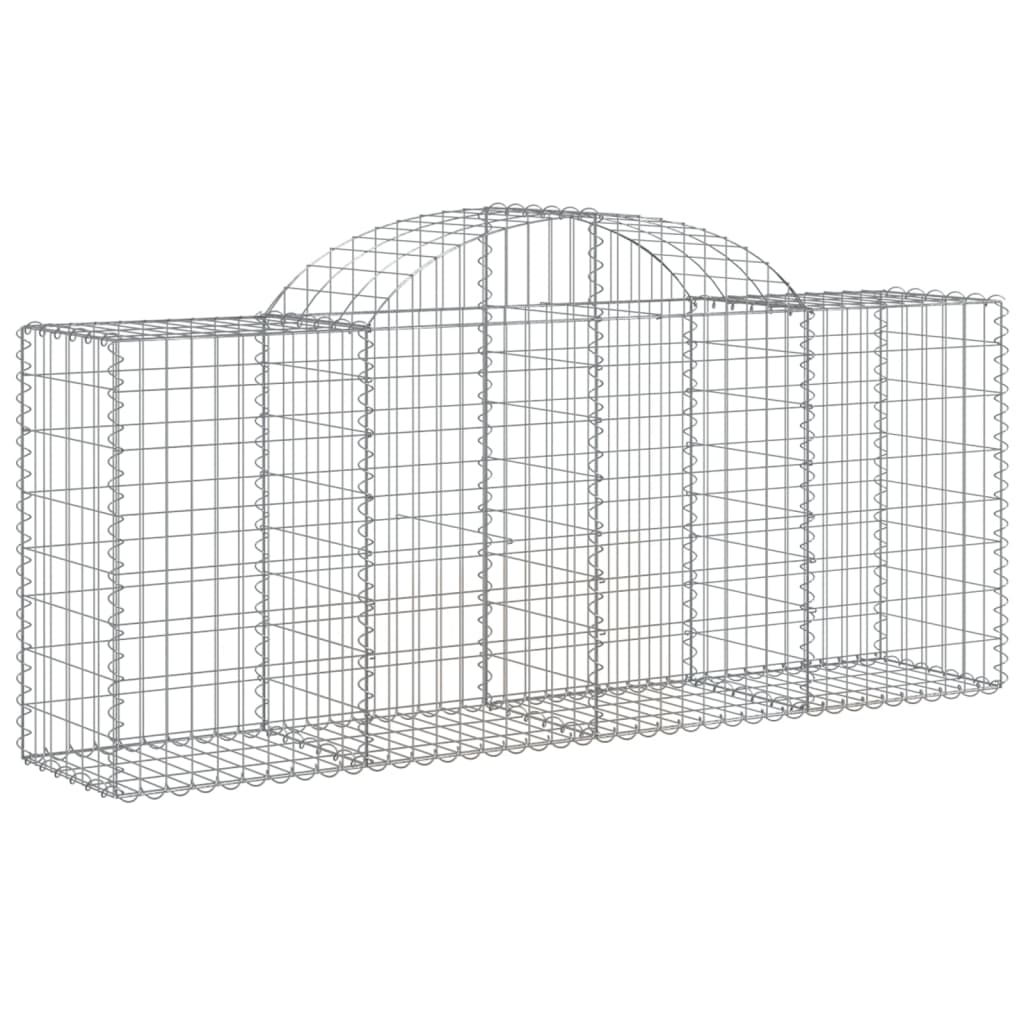 Klenutý gabionový koš 200 x 50 x 80/100 cm pozinkované železo
