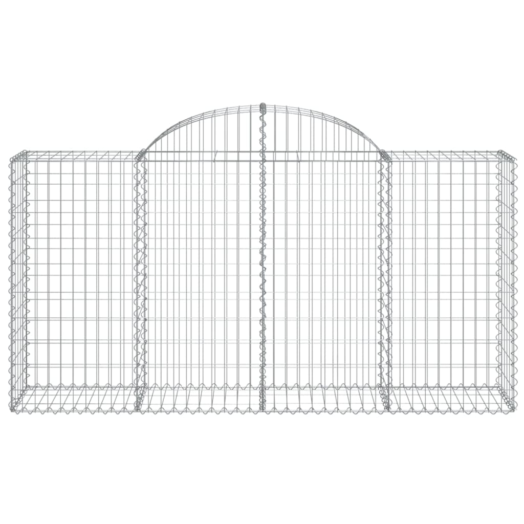Klenutý gabionový koš 200 x 50 x 100/120 cm pozinkované železo