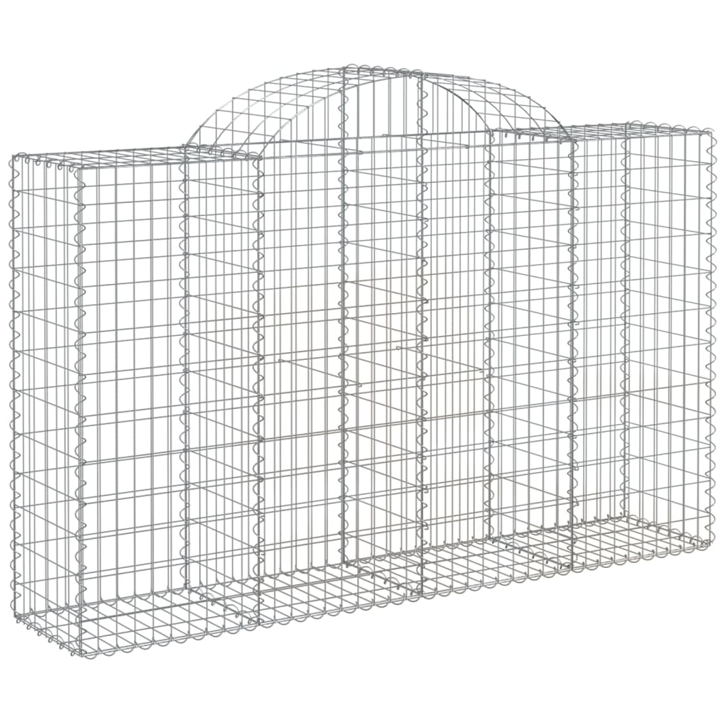 Klenutý gabionový koš 200 x 50 x 120/140 cm pozinkované železo