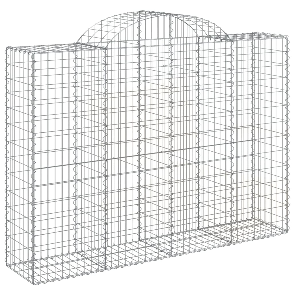 Klenutý gabionový koš 200 x 50 x 140/160 cm pozinkované železo