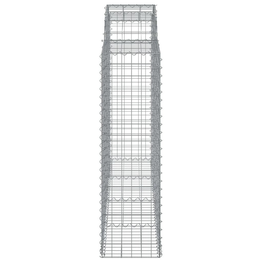 Klenutý gabionový koš 200 x 50 x 140/160 cm pozinkované železo