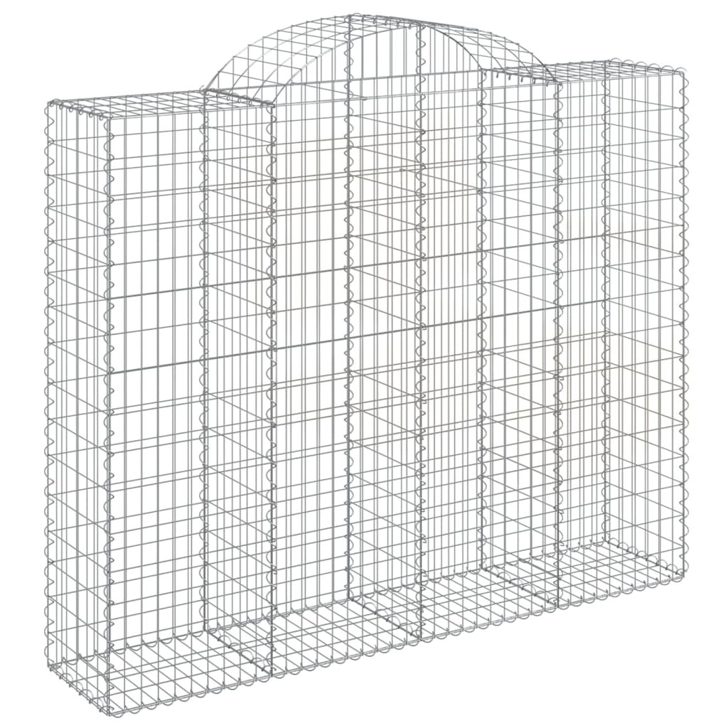 Klenutý gabionový koš 200 x 50 x 160/180 cm pozinkované železo