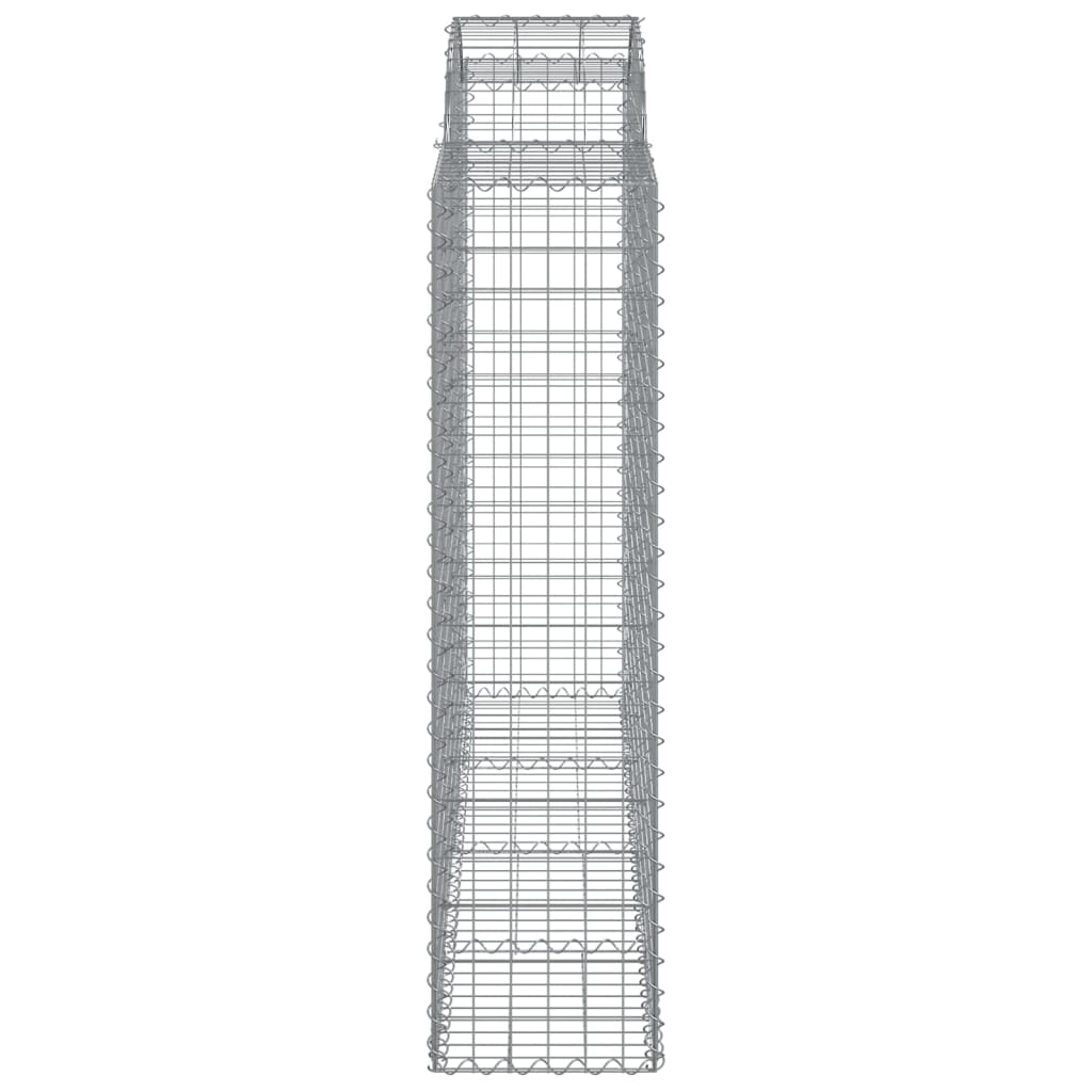 Klenutý gabionový koš 200 x 50 x 160/180 cm pozinkované železo