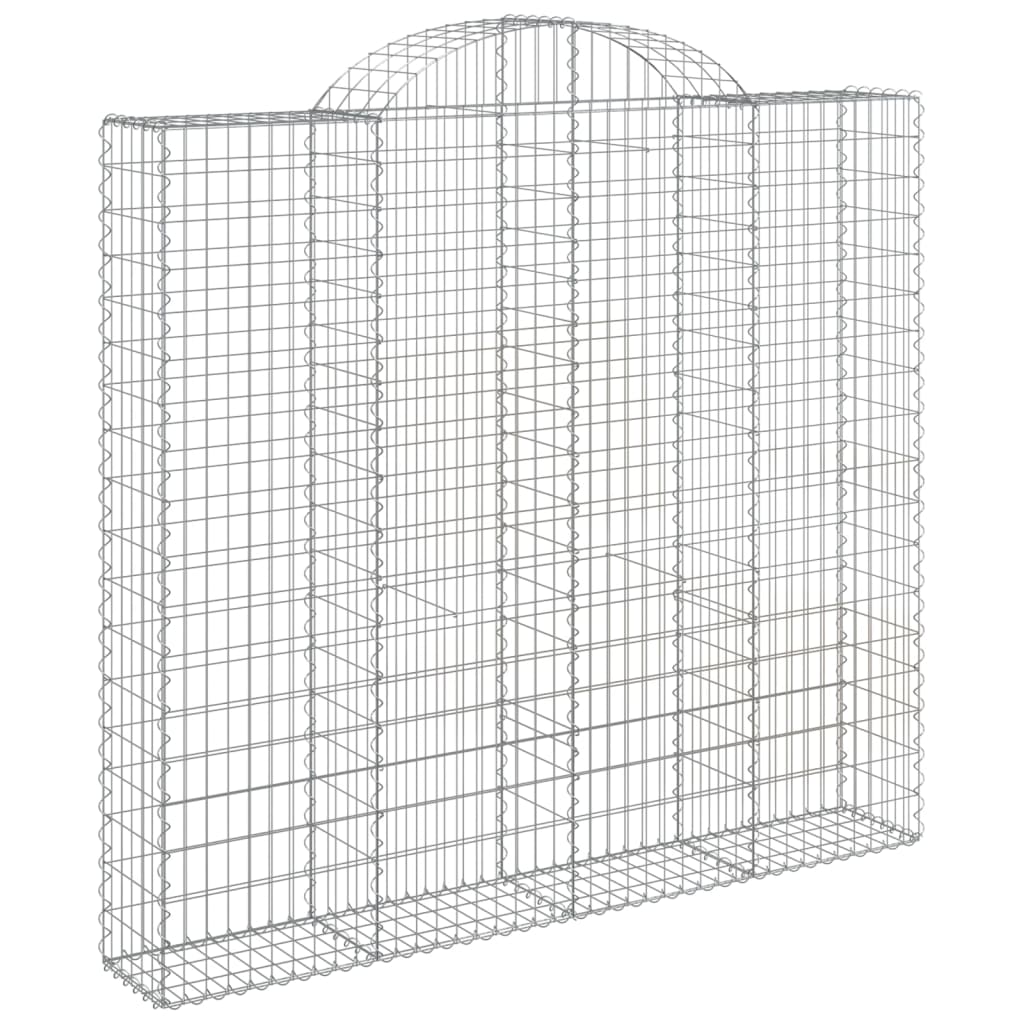 Klenutý gabionový koš 200 x 50 x 180/200 cm pozinkované železo